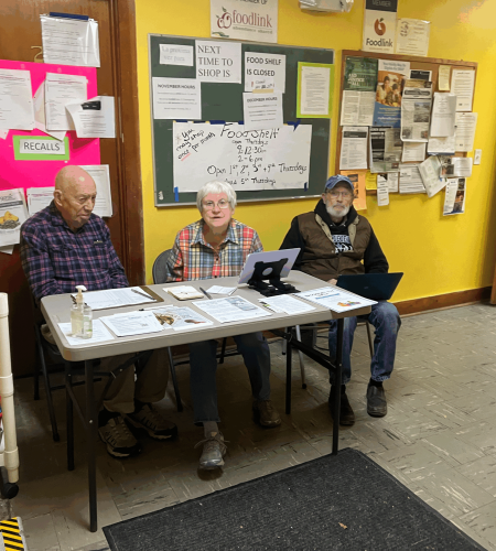 Volunteers at front desk